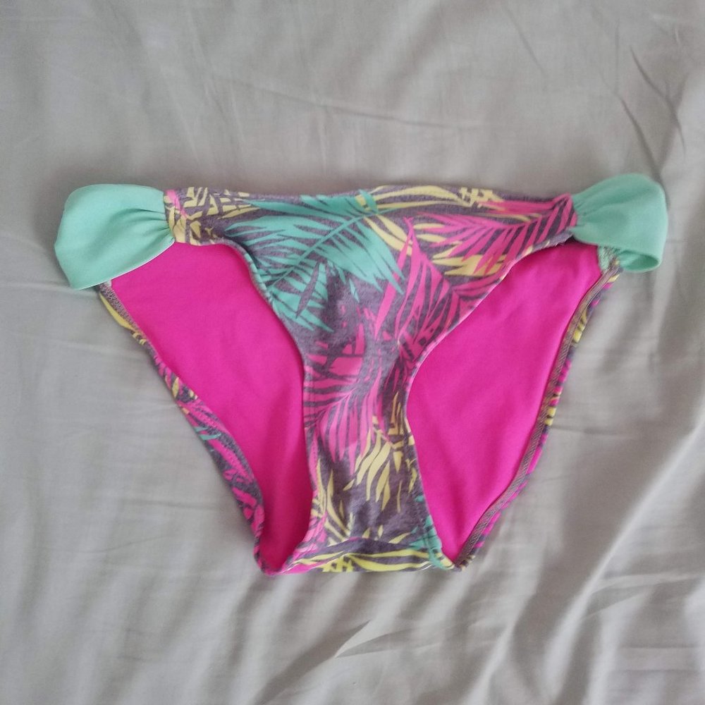 Tropical print bikini bottom